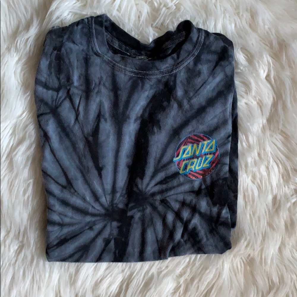Tie dye Santa Cruz skateboard shirt